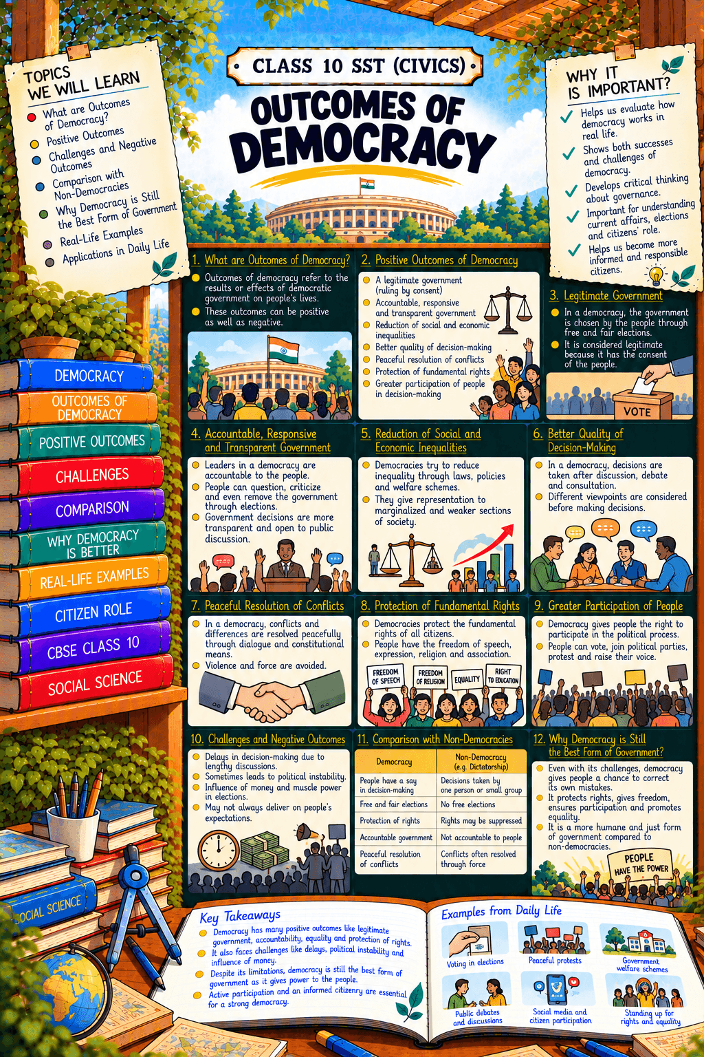 Class 10 SST - Outcomes of Democracy