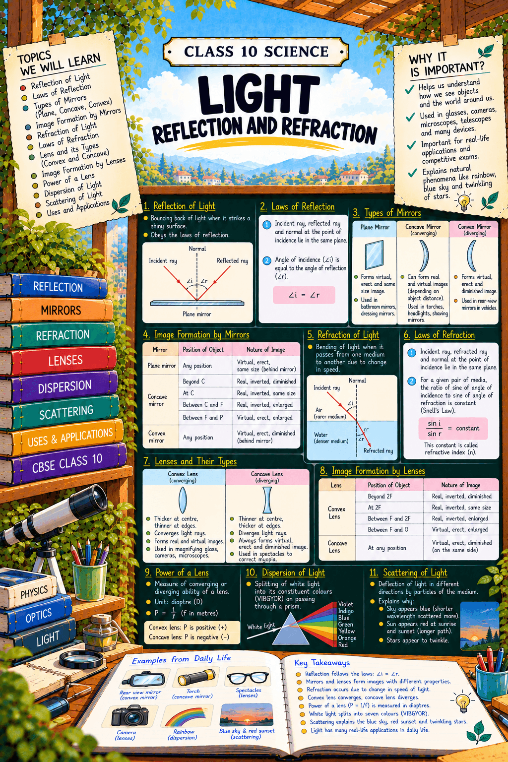Class 10 Science - Light - Reflection and Refraction