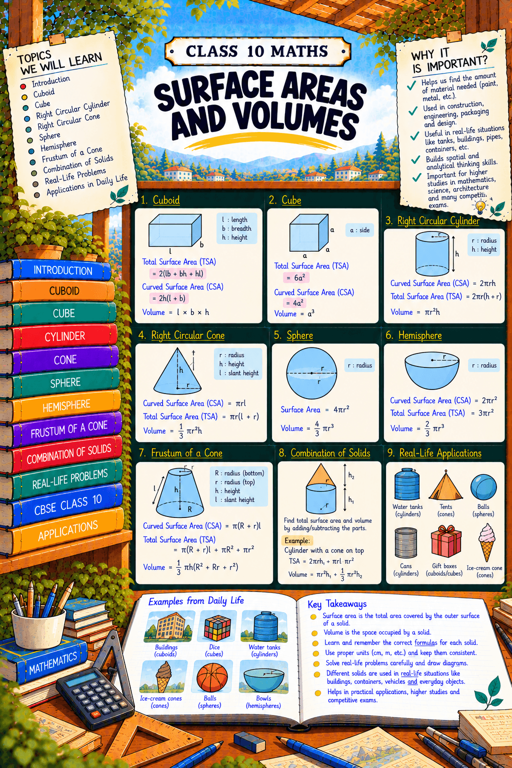 Class 10 Maths - Surface Areas and Volumes