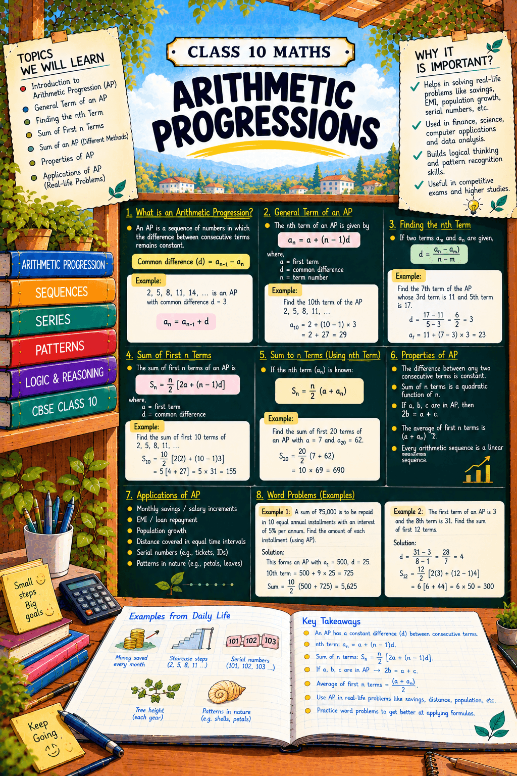 Freebie - AP(Arithmetic Progression) Note Sheet
